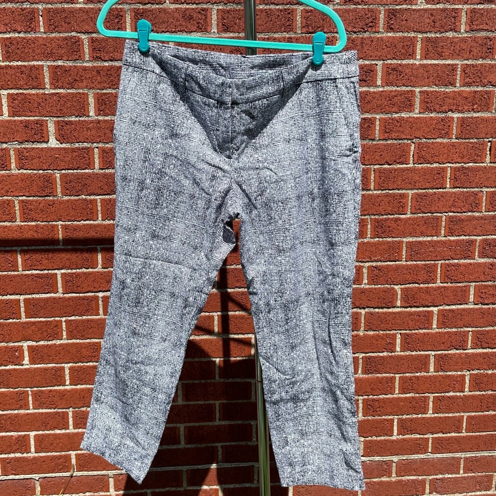 Women's patterned black and White pants Kenar Size 12